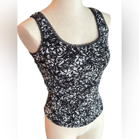 Y2K Lace Floral WHBM Tank Made in USA size Small - Picture 2 of 8